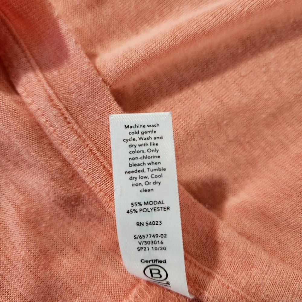 Athleta Top Womens 1X Pink Release Tee Slouchy Resort wear Beachy Coastal Travel - Picture 4 of 7
